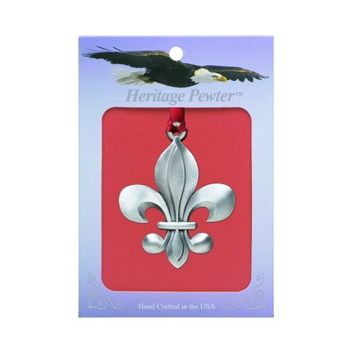 RAZOR FLEUR DE LIS Pewter Christmas ORNAMENT Holiday